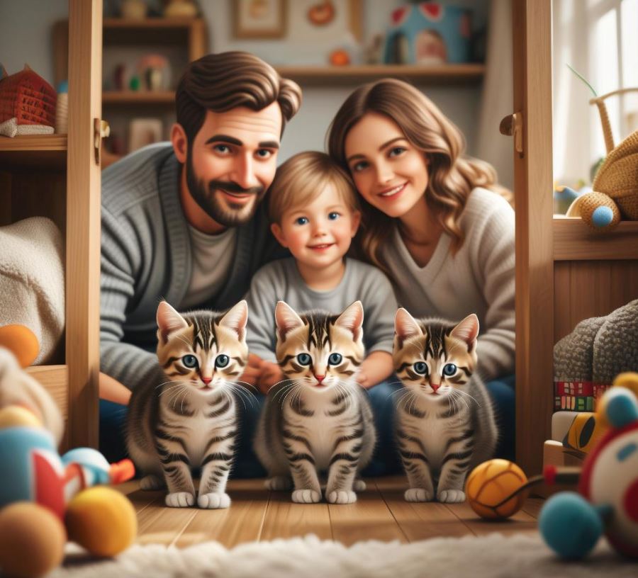 Сказка про трёх отважных котят